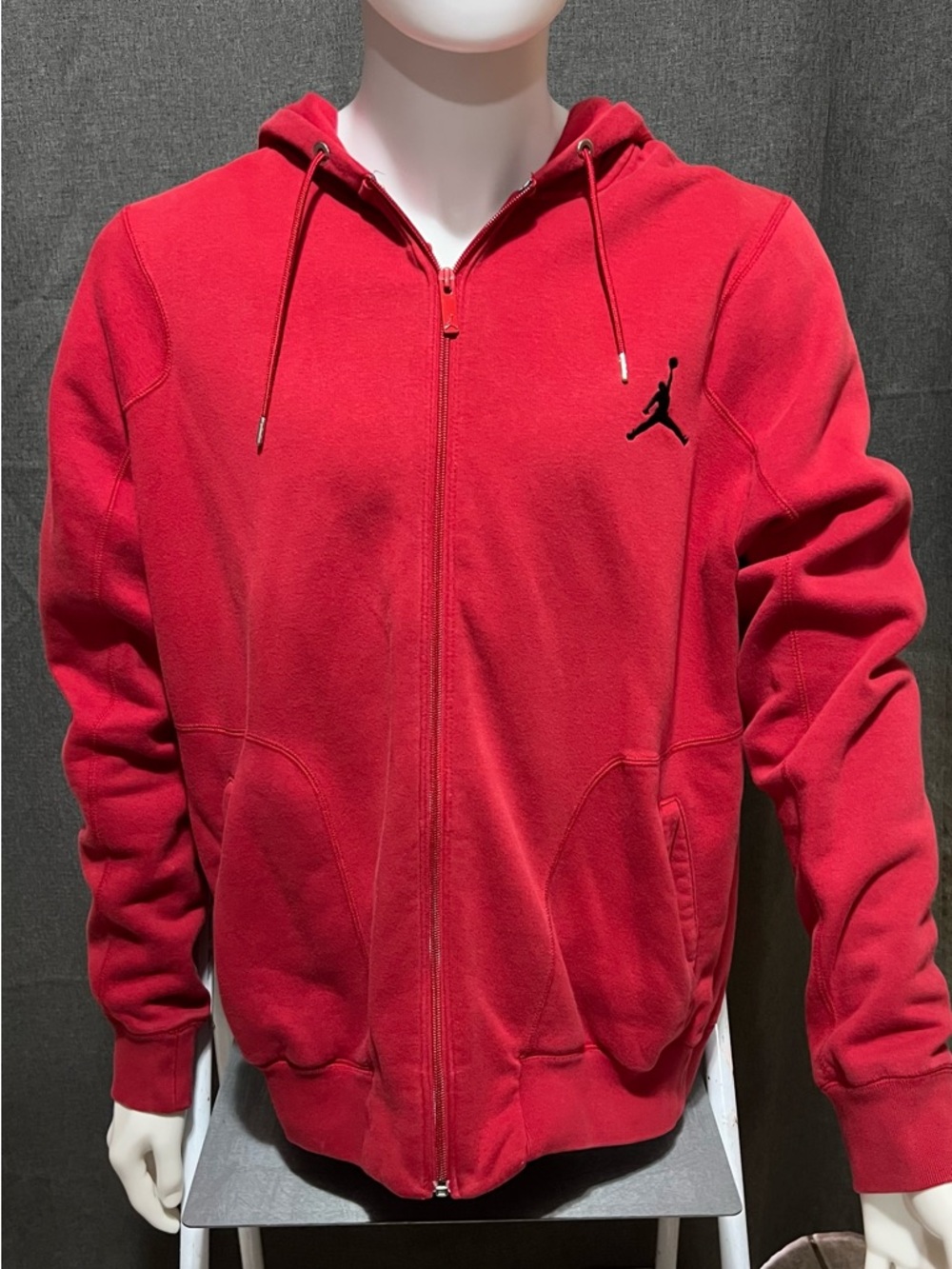 Jordan Men's Red Full-Zip Hoodie with Jumpman